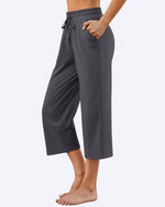 G4Free - EverGoing Wide Leg Mid-Waist Drawstring Capris Pants -GF24J221AA-S