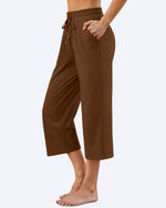 G4Free - EverGoing Wide Leg Mid-Waist Drawstring Capris Pants -GF24J221AA-S