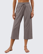 G4Free - EverGoing Wide Leg Mid-Waist Drawstring Capris Pants -GF24J221BA-S