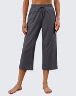 G4Free - EverGoing Wide Leg Mid-Waist Drawstring Capris Pants -GF24J221CA-S