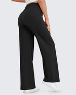 G4Free - EverGoing Wide Leg Mid-Waist Drawstring Casual Pants -GF24J261AA-S