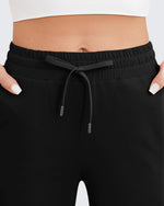 G4Free - EverGoing Wide Leg Mid-Waist Drawstring Casual Pants -GF24J261AA-S