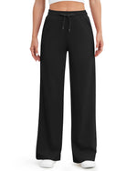 G4Free - EverGoing Wide Leg Mid-Waist Drawstring Casual Pants -GF24J261AA-S