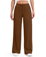 G4Free - EverGoing Wide Leg Mid-Waist Drawstring Casual Pants -GF24J261AA-S