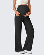 G4Free - EverGoing Wide Leg Pockets Front Pleats Maternity -GF25JY414AA-S