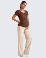 G4Free - EverGoing Wide Leg Pockets Front Pleats Maternity -GF25JY414AA-S