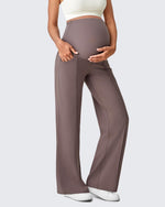 G4Free - EverGoing Wide Leg Pockets Front Pleats Maternity -GF25JY414CA-S