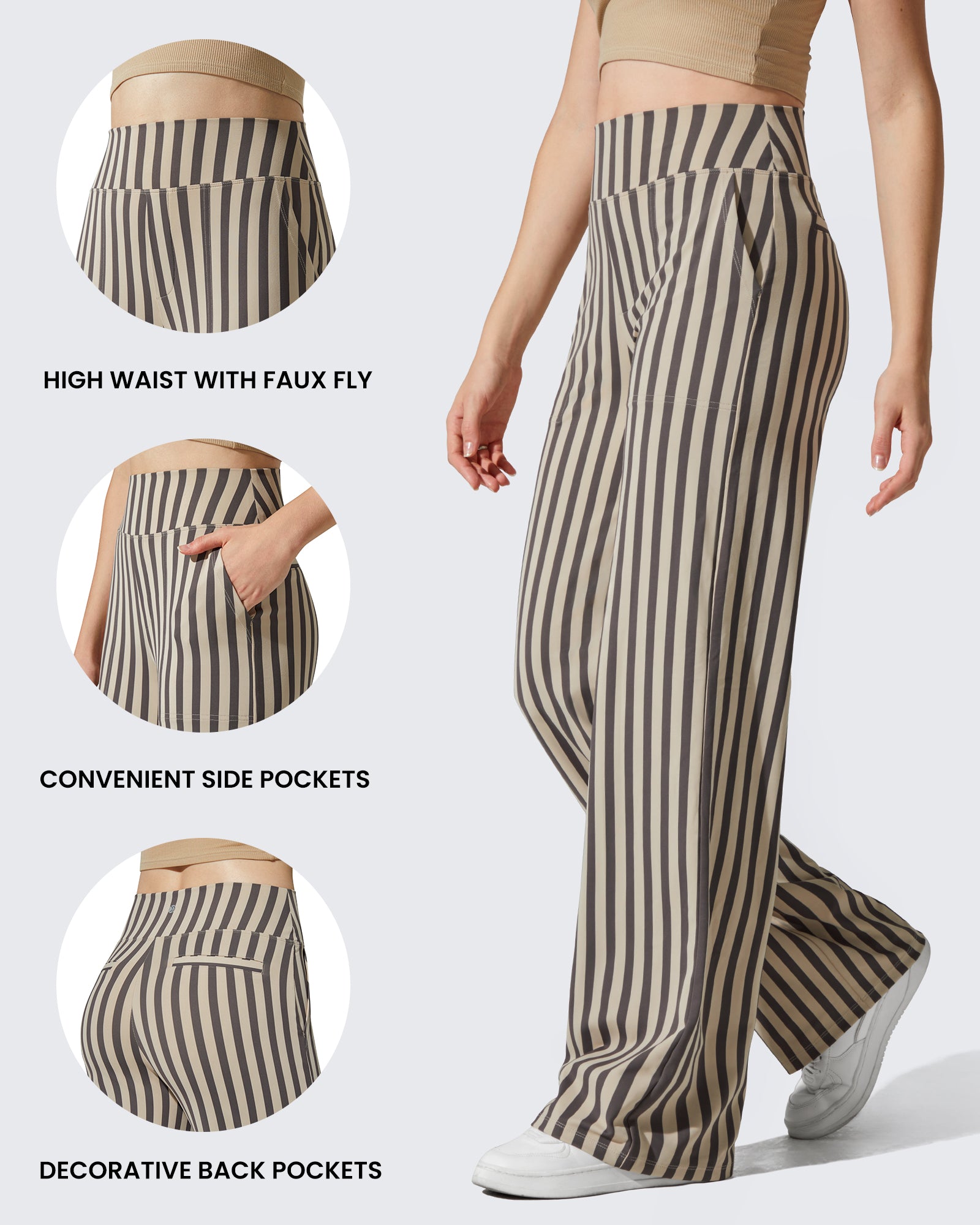 G4Free - EverGoing Wide Leg Yoga Pants Business Casual 31'' -GF23J172AF-XS