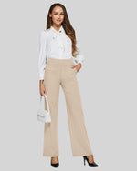 G4Free - EverGoing Wide Leg Yoga Pants Business Casual -GF23J172AA-S