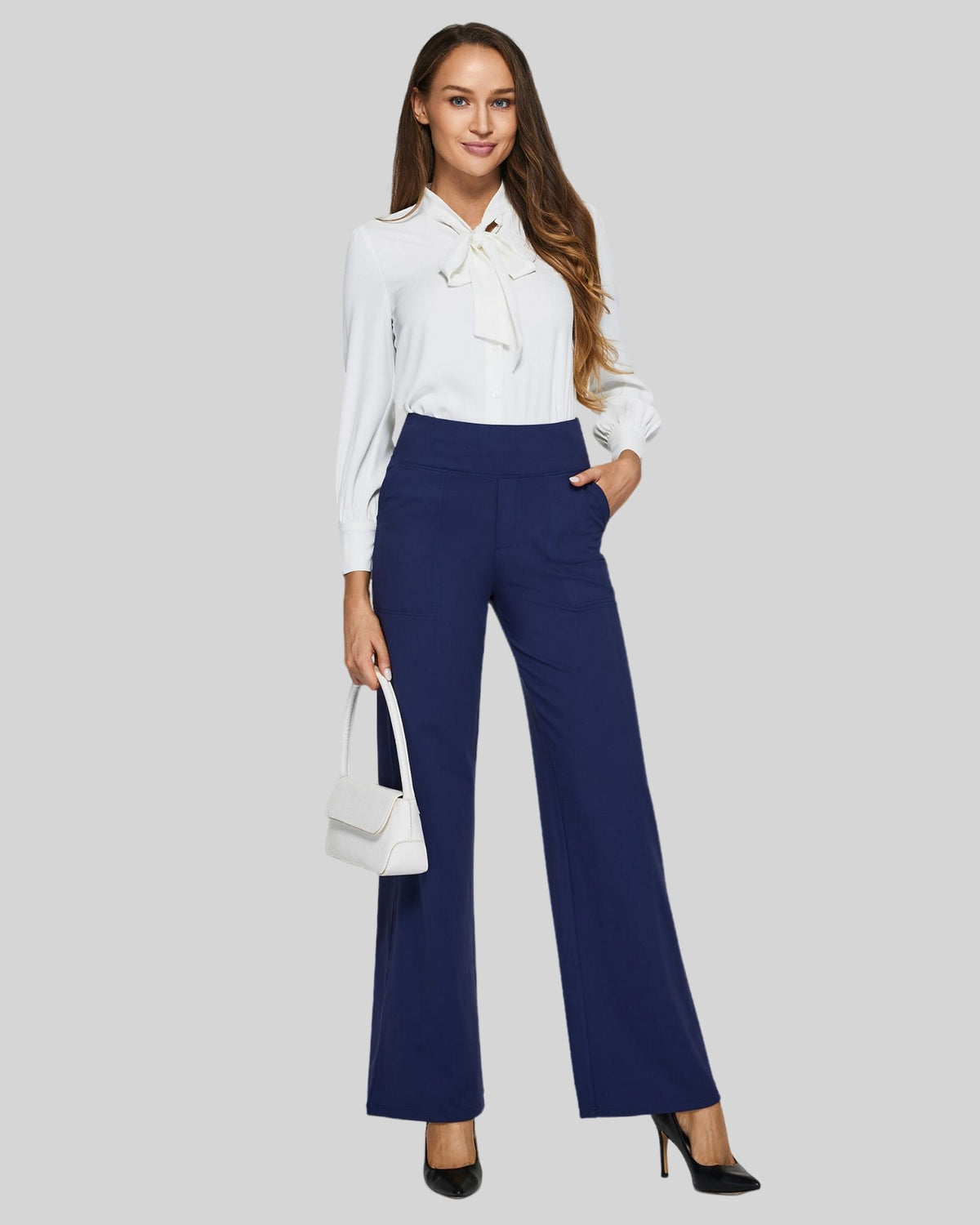 G4Free - EverGoing Wide Leg Yoga Pants Business Casual -GF23J172AA-S