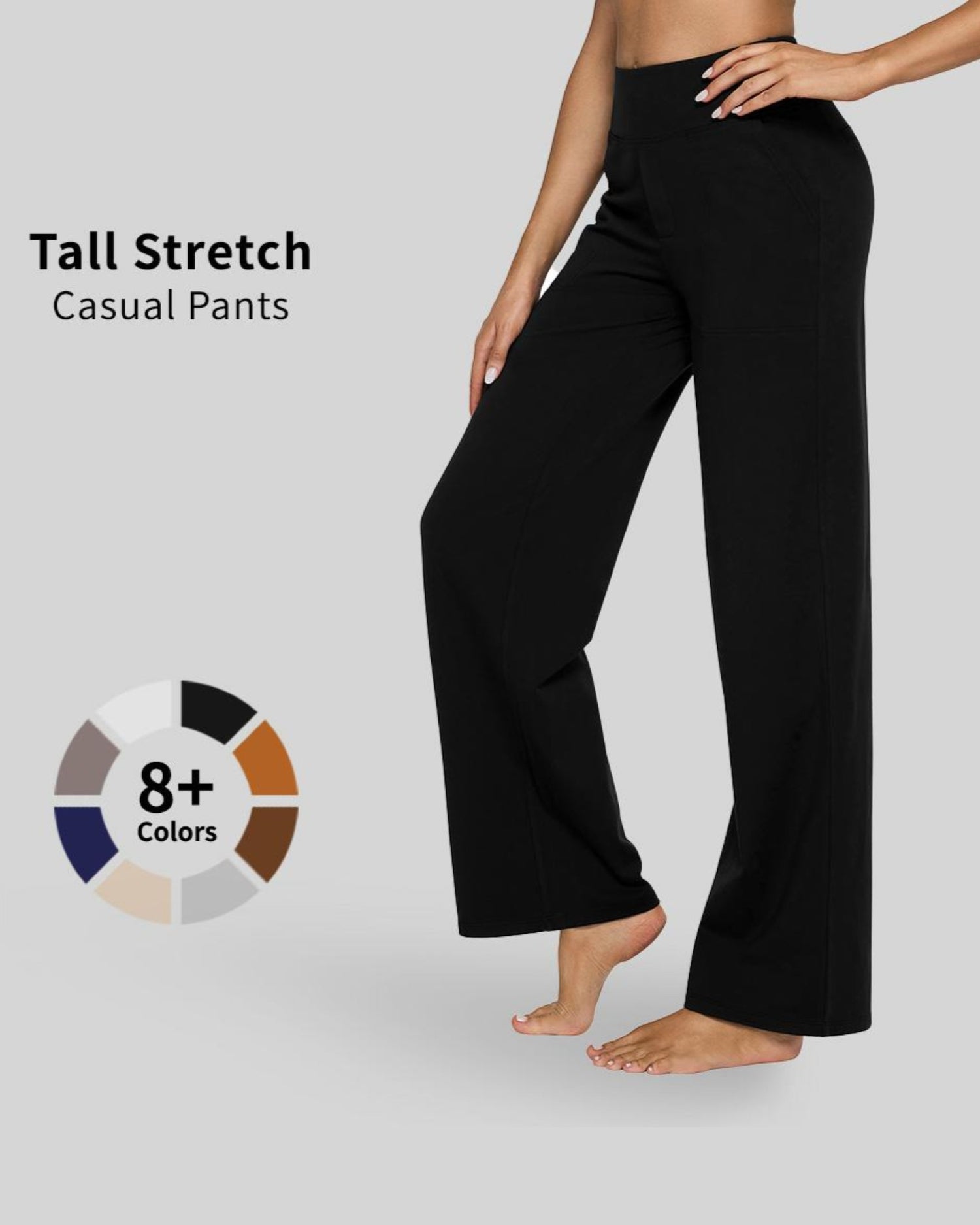 G4Free - EverGoing Wide Leg Yoga Pants Business Casual -GF23J172AA-S