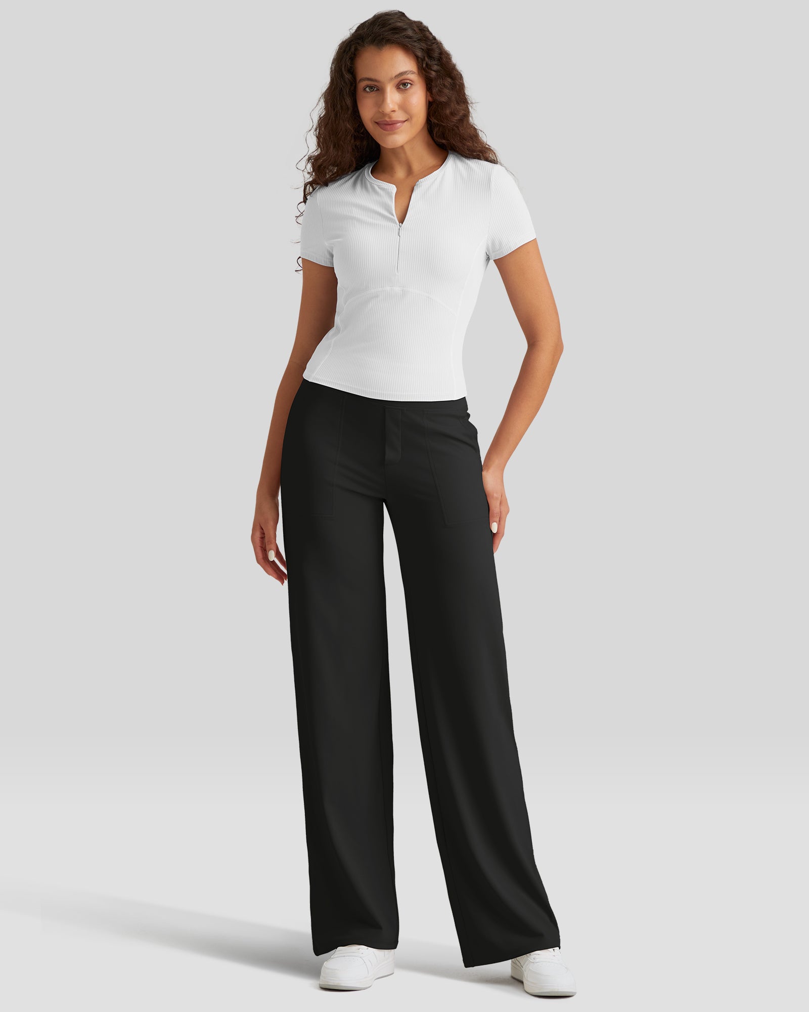G4Free - EverGoing Wide Leg Yoga Pants Business Casual -GF23J172AA-S