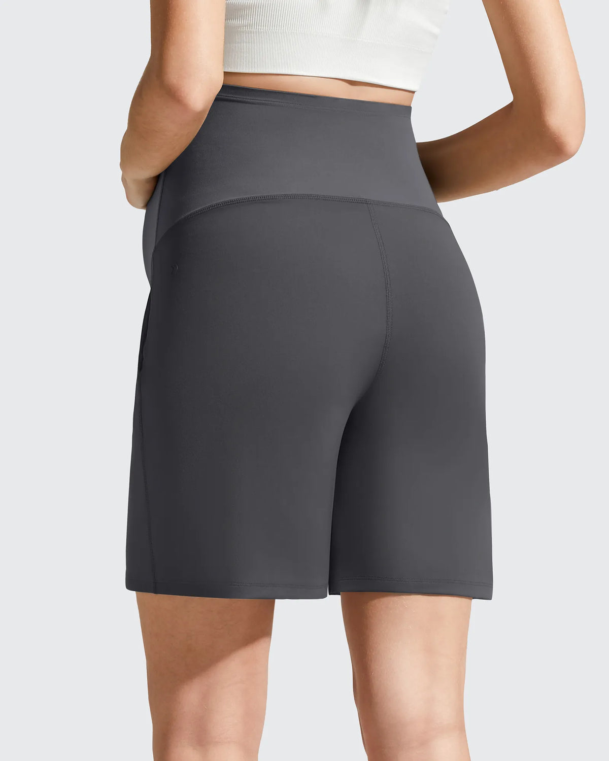 G4Free - Evergoing Front Pleats Pockets Maternity Shorts -GF26EY794F001A-S