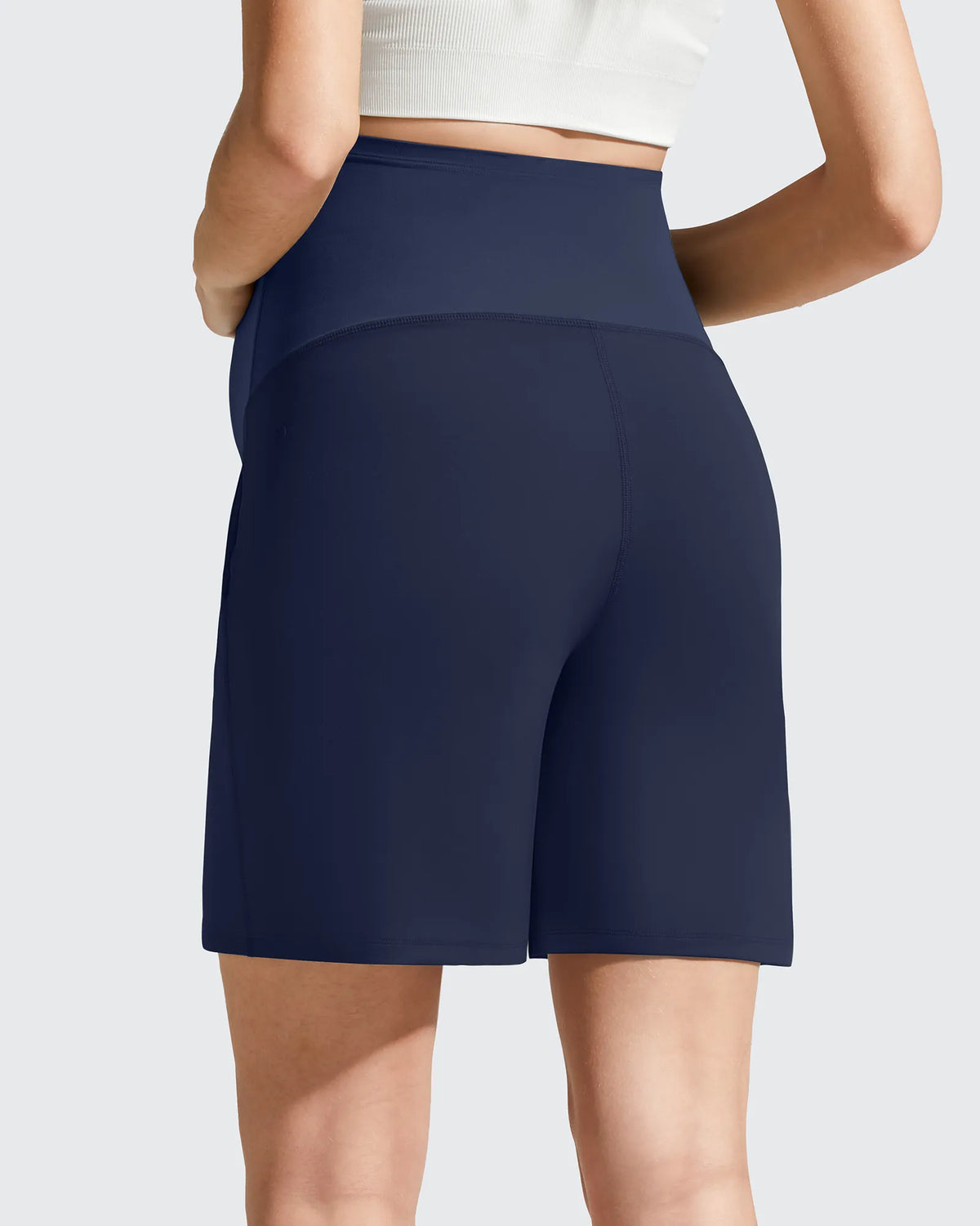 G4Free - Evergoing Front Pleats Pockets Maternity Shorts -GF26EY794F001A-S