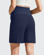 G4Free - Evergoing Front Pleats Pockets Maternity Shorts -GF26EY794F001A-S