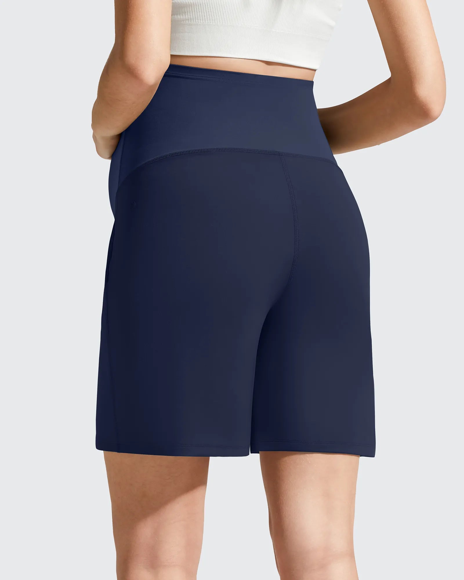 G4Free - Evergoing Front Pleats Pockets Maternity Shorts -GF26EY794F001A-S