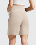 G4Free - Evergoing Front Pleats Pockets Maternity Shorts -GF26EY794F001A-S