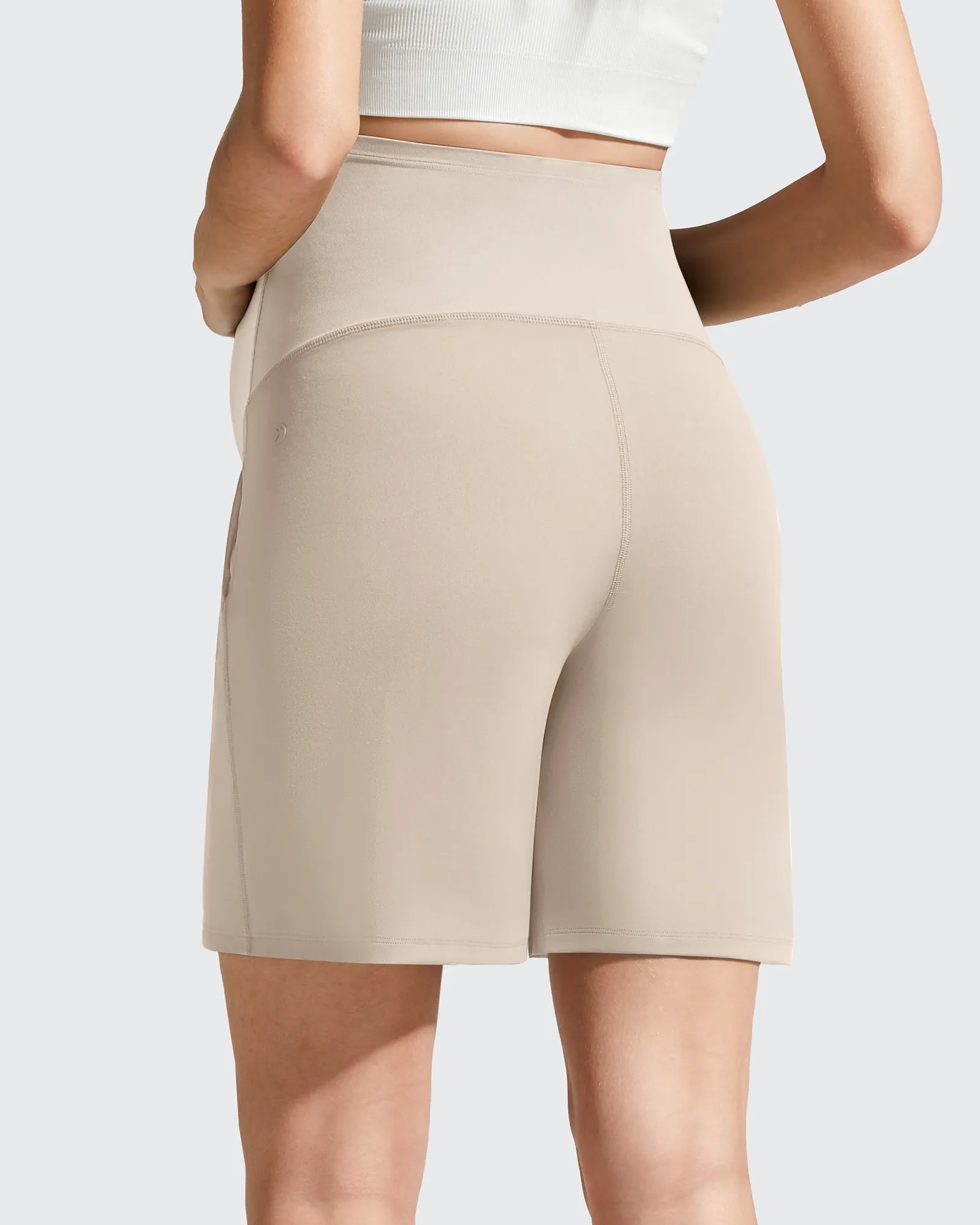 G4Free - Evergoing Front Pleats Pockets Maternity Shorts -GF26EY794F001A-S