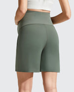 G4Free - Evergoing Front Pleats Pockets Maternity Shorts -GF26EY794F001A-S