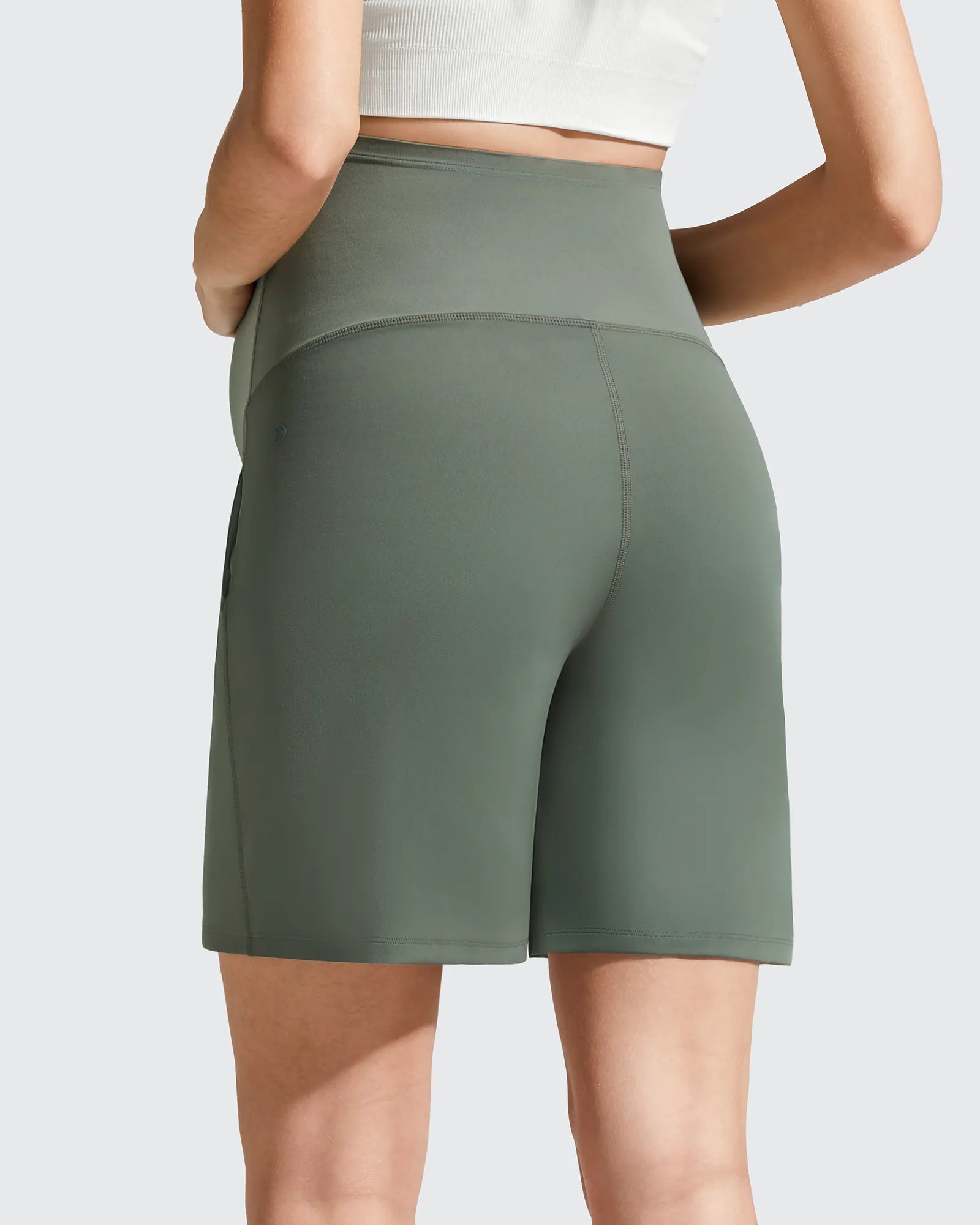 G4Free - Evergoing Front Pleats Pockets Maternity Shorts -GF26EY794F001A-S