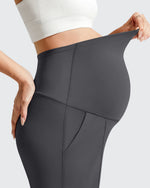 G4Free - Evergoing Front Pleats Pockets Maternity Shorts -GF26EY794F001A-S