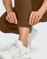 G4Free - Fleece Lined Elastic Cuff Pockets Workout Joggers -GF25D643AA-S