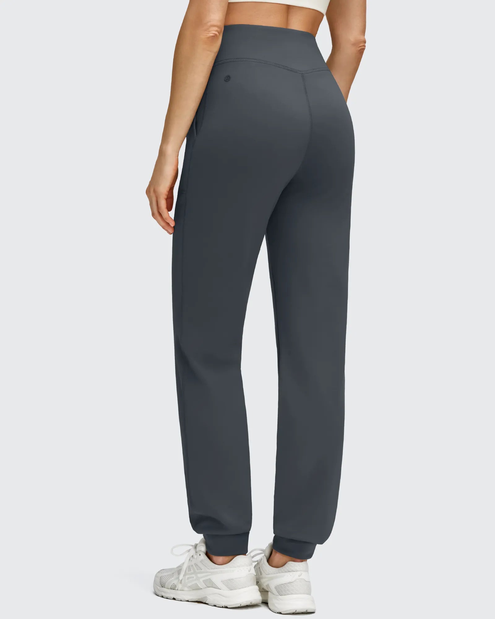 G4Free - Fleece Lined Elastic Cuff Pockets Workout Joggers -GF25D643AA-S
