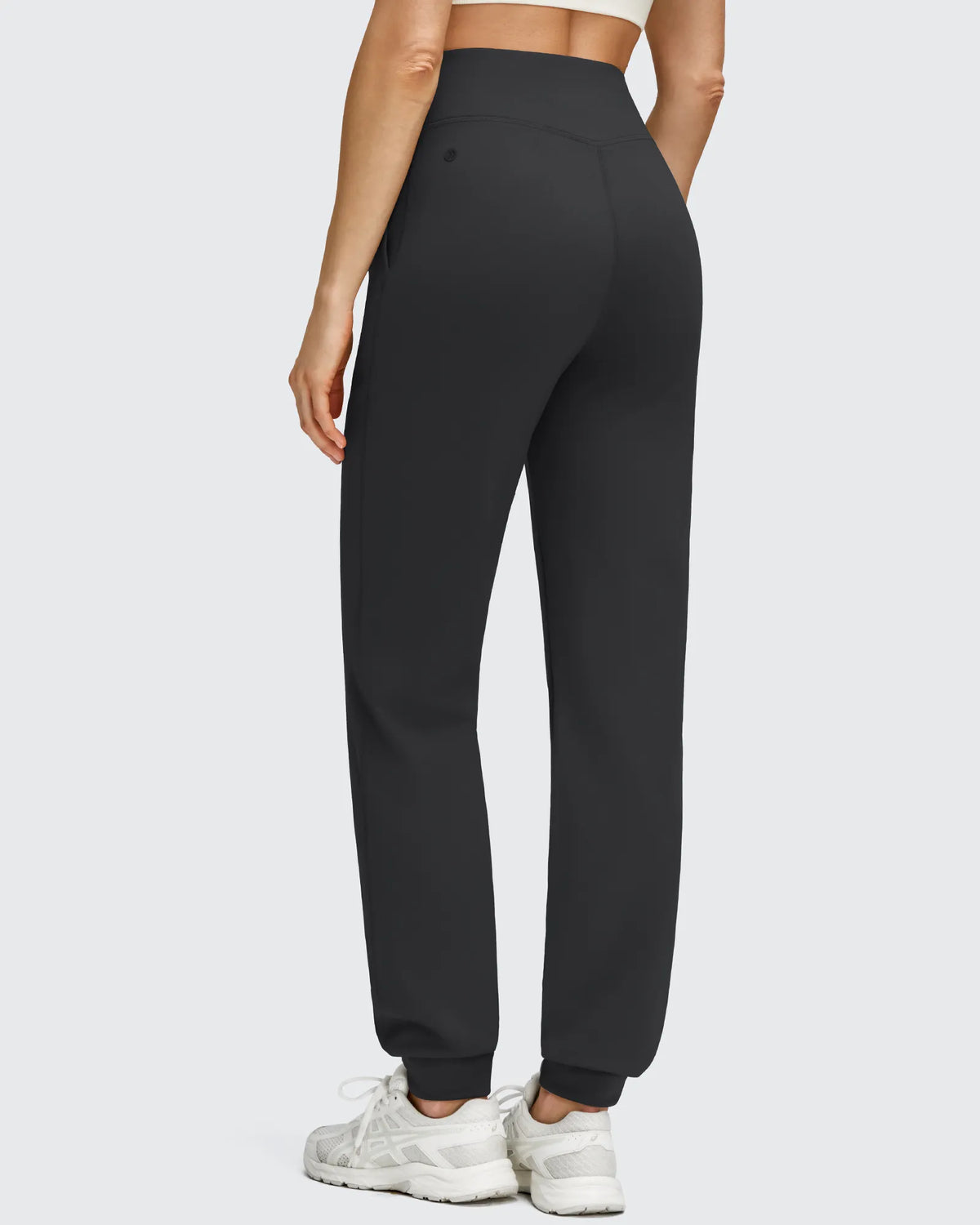 G4Free - Fleece Lined Elastic Cuff Pockets Workout Joggers -GF25D643AA-S