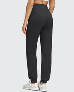 G4Free - Fleece Lined Elastic Cuff Pockets Workout Joggers -GF25D643AA-S