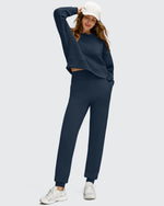 G4Free - Fleece Lined Elastic Cuff Pockets Workout Joggers -GF25D643AA-S