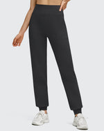 G4Free - Fleece Lined Elastic Cuff Pockets Workout Joggers -GF25D643AA-S