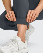 G4Free - Fleece Lined Elastic Cuff Pockets Workout Joggers -GF25D643AA-S