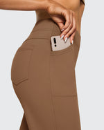 G4Free - Fleece Lined High-Waist Flare Work Pants -GF23A192CA-S