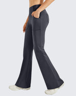 G4Free - Fleece Lined High-Waist Work Flare Pants -GF23A175AA-S