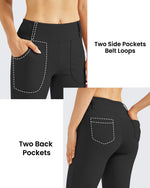G4Free - Fleece Lined High-Waist Work Flare Pants -GF23A175AA-S