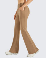 G4Free - Fleece Lined High-Waist Work Flare Pants -GF23A175DA-S