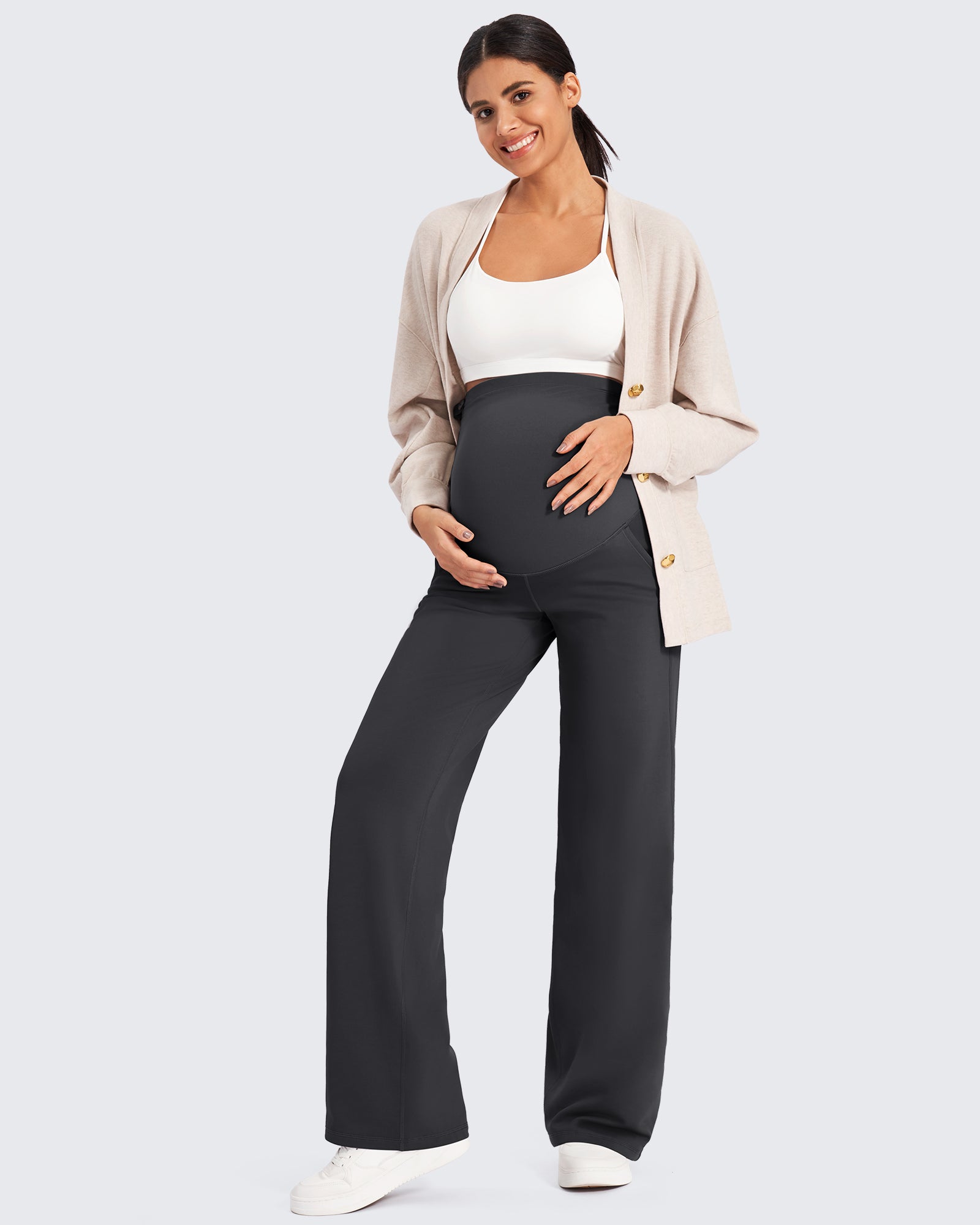G4Free - Fleece-Lined Maternity Warm Work Trousers -GF25JY298AF-XS