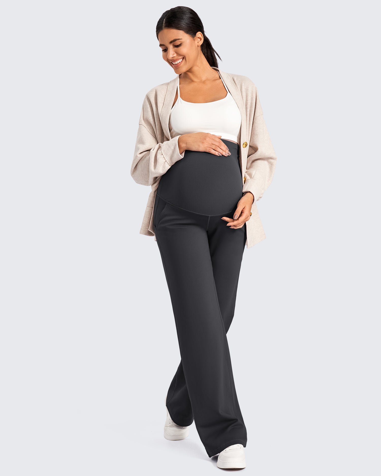 G4Free - Fleece-Lined Maternity Warm Work Trousers -GF25JY298AF-XS