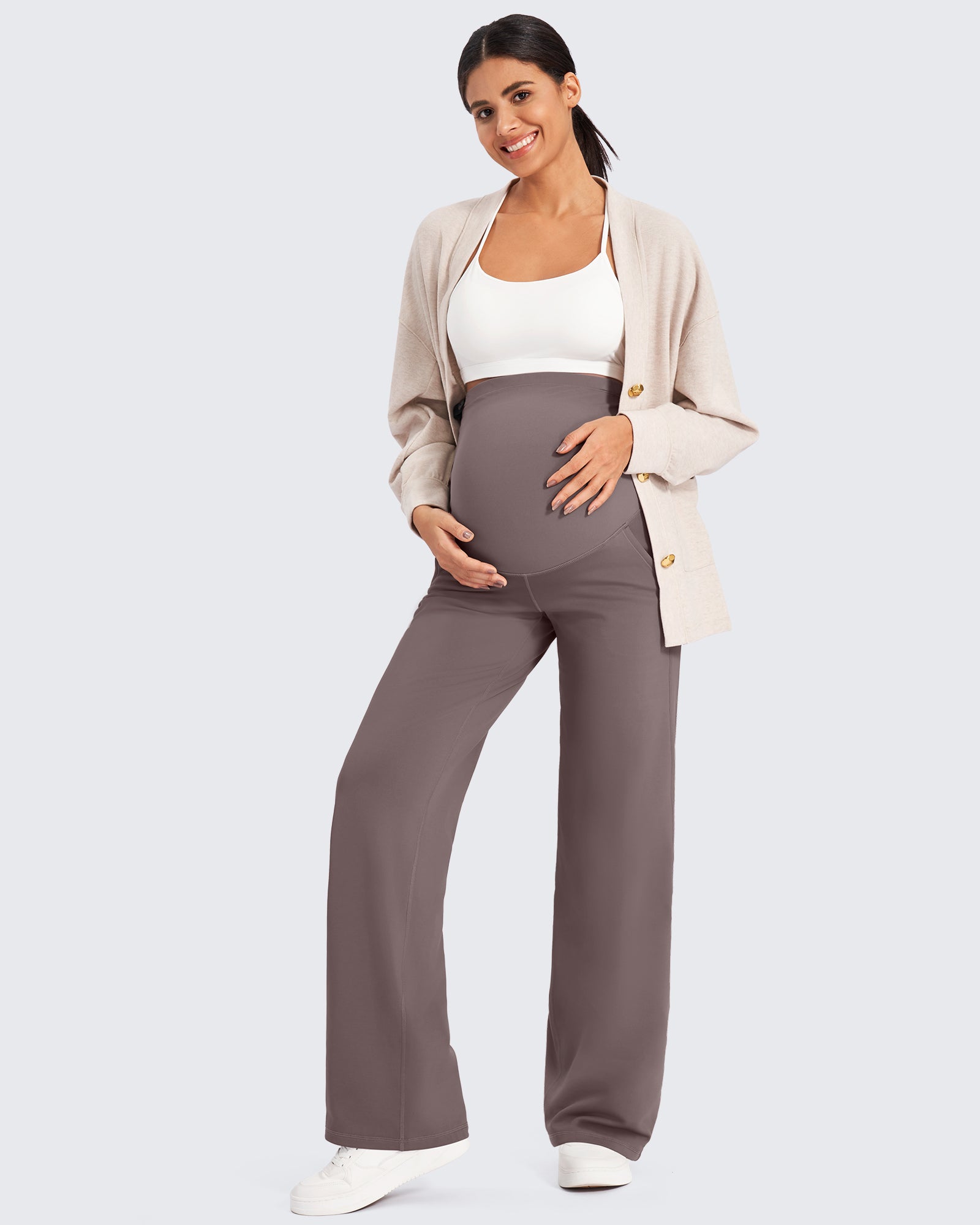 G4Free - Fleece-Lined Maternity Warm Work Trousers -GF25JY298AF-XS