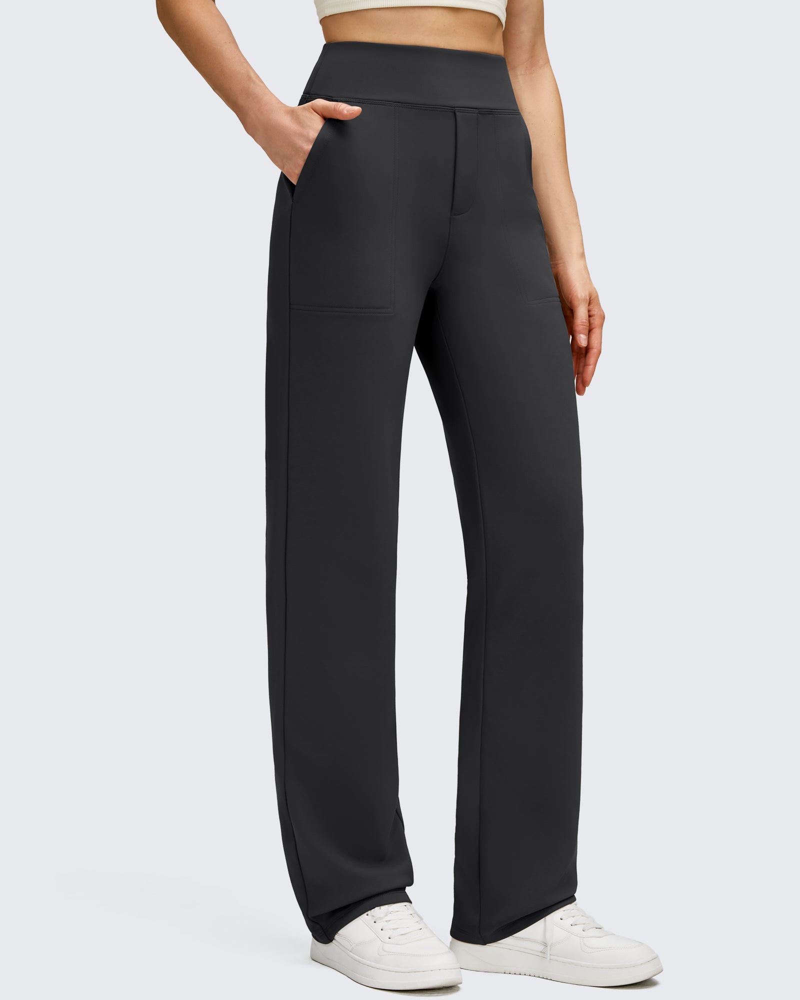G4Free - Fleece Lined Straight Leg Thermal Work Trousers -GF25D628CF-XS