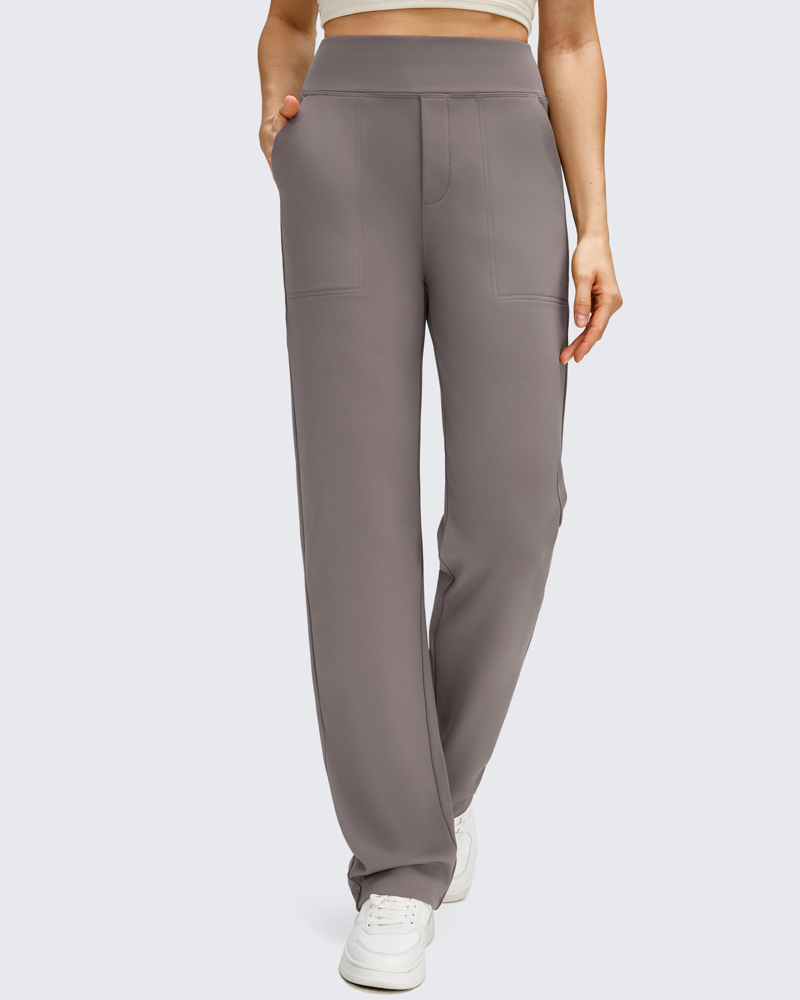 G4Free - Fleece Lined Straight Leg Thermal Work Trousers -GF25D628CF-XS