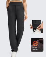 G4Free - Fleece Lined Straight Leg Thermal Work Trousers -GF25D628CF-XS
