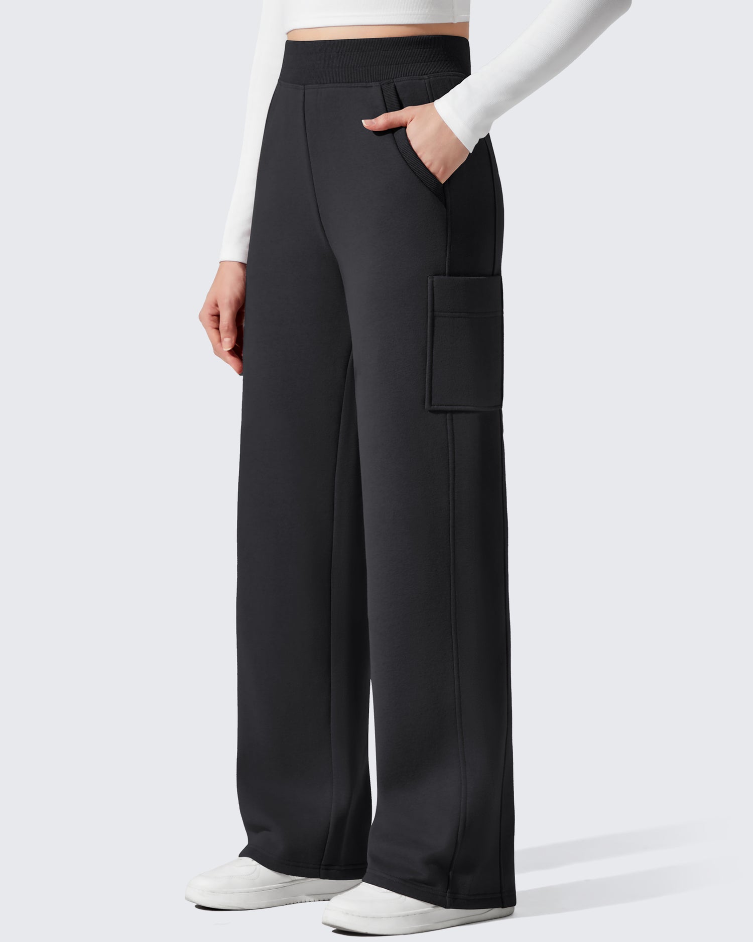 G4Free - Flurrylux Cargo Fleece Lined Thermal Wide Leg Trousers -GF25J731AA-S
