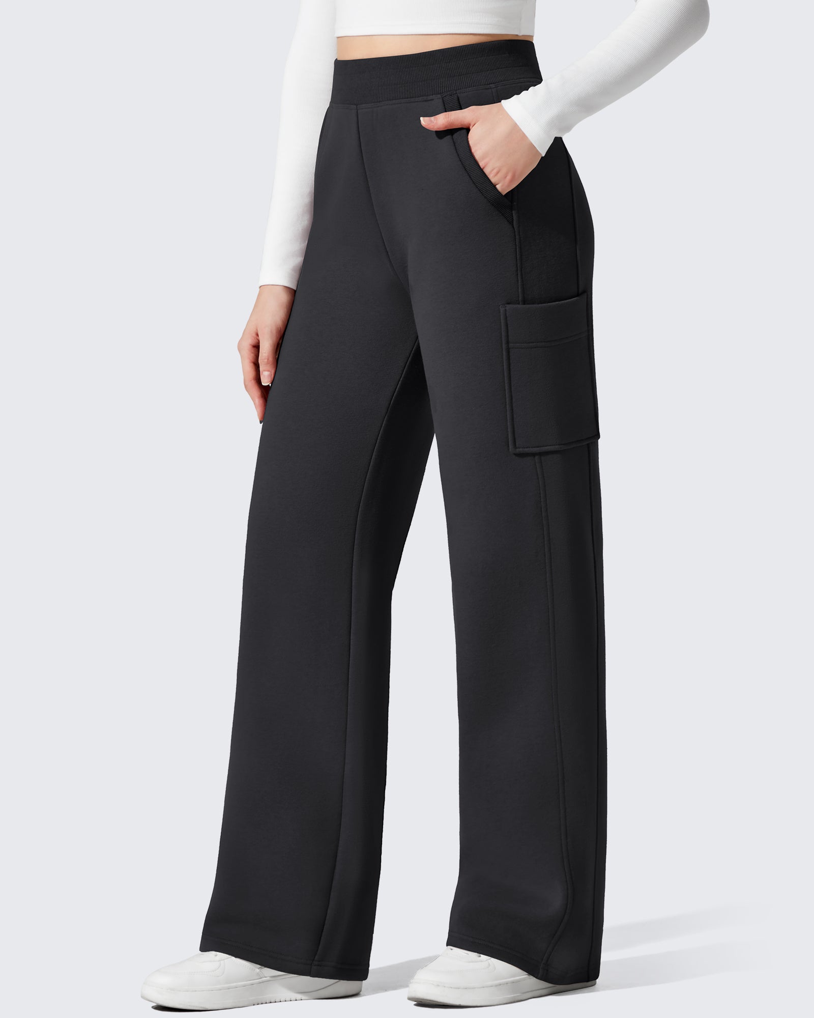 G4Free - Flurrylux Cargo Fleece Lined Thermal Wide Leg Trousers -GF25J731AA-S