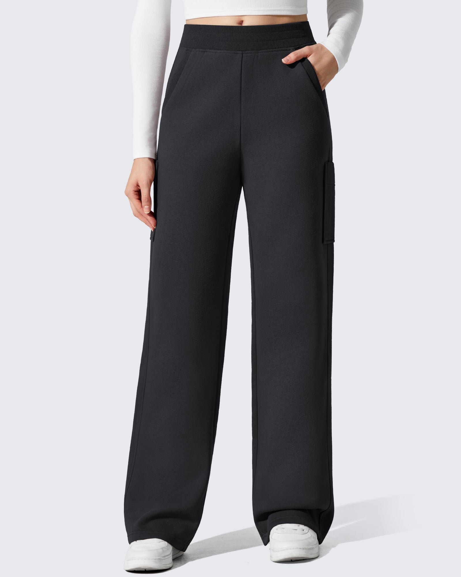 G4Free - Flurrylux Cargo Fleece Lined Thermal Wide Leg Trousers -GF25J731AA-S