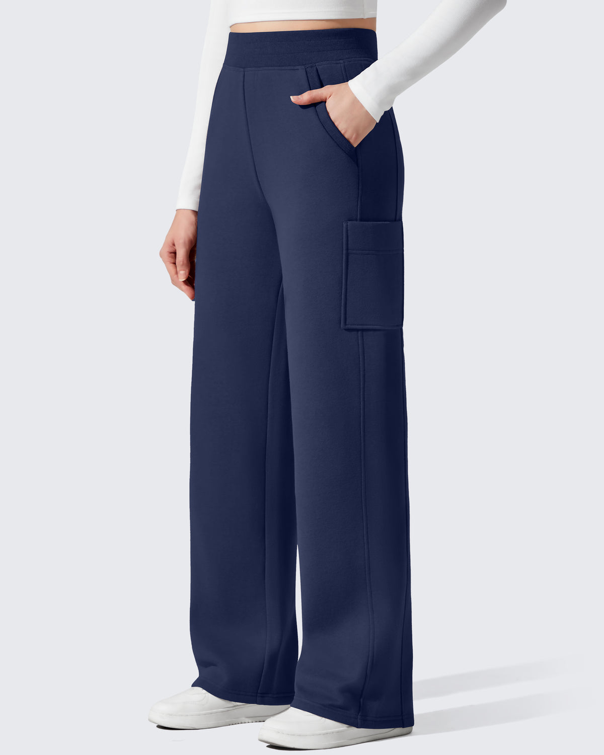 G4Free - Flurrylux Cargo Fleece Lined Thermal Wide Leg Trousers -GF25J731AA-S
