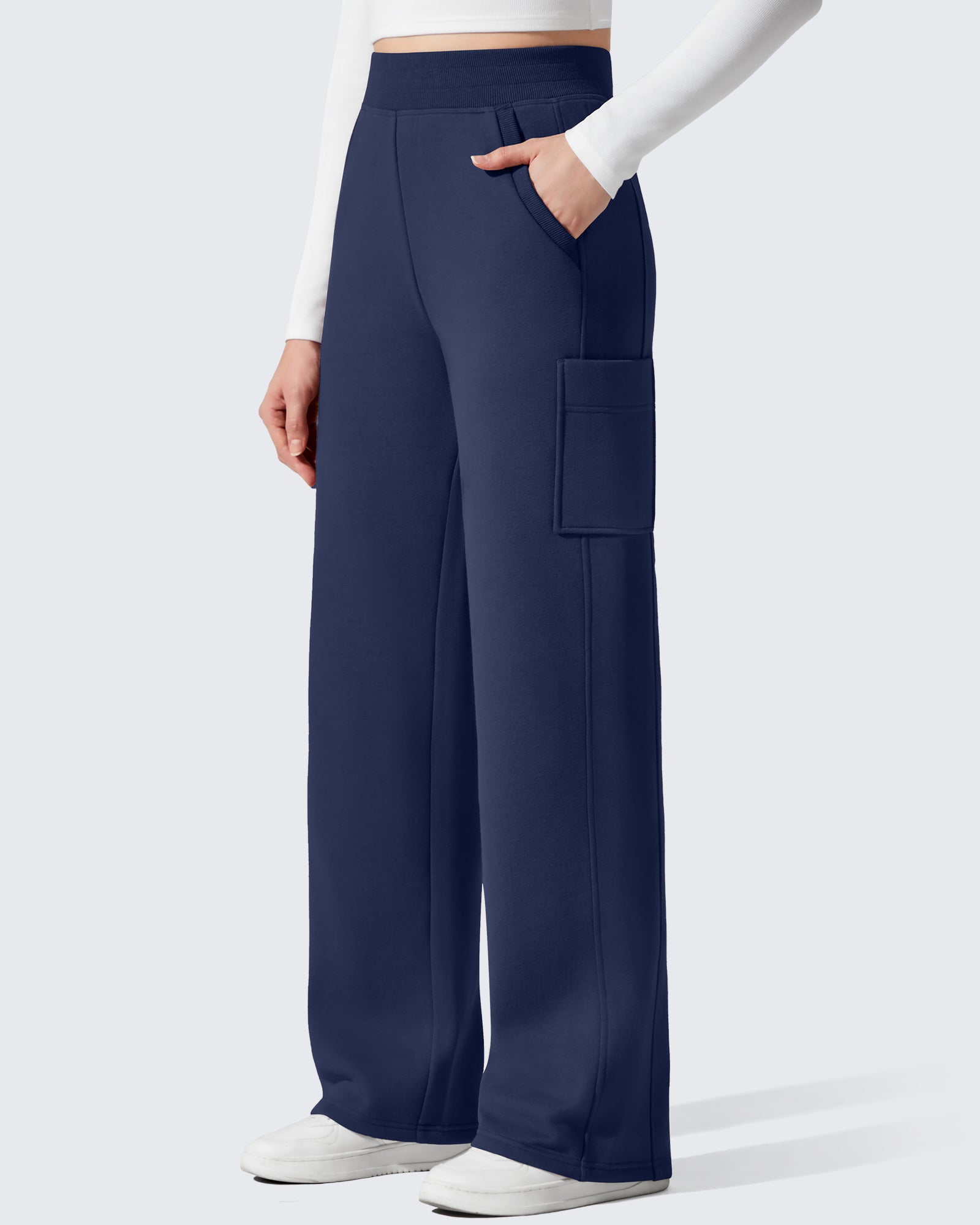 G4Free - Flurrylux Cargo Fleece Lined Thermal Wide Leg Trousers -GF25J731AA-S