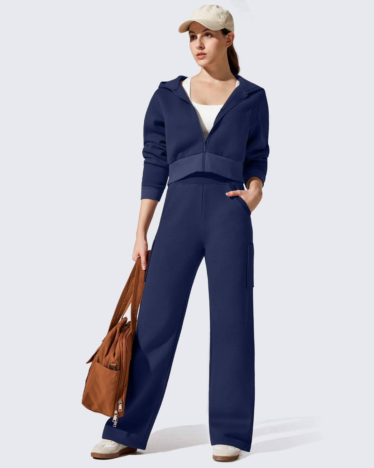 G4Free - Flurrylux Cargo Fleece Lined Thermal Wide Leg Trousers -GF25J731AA-S
