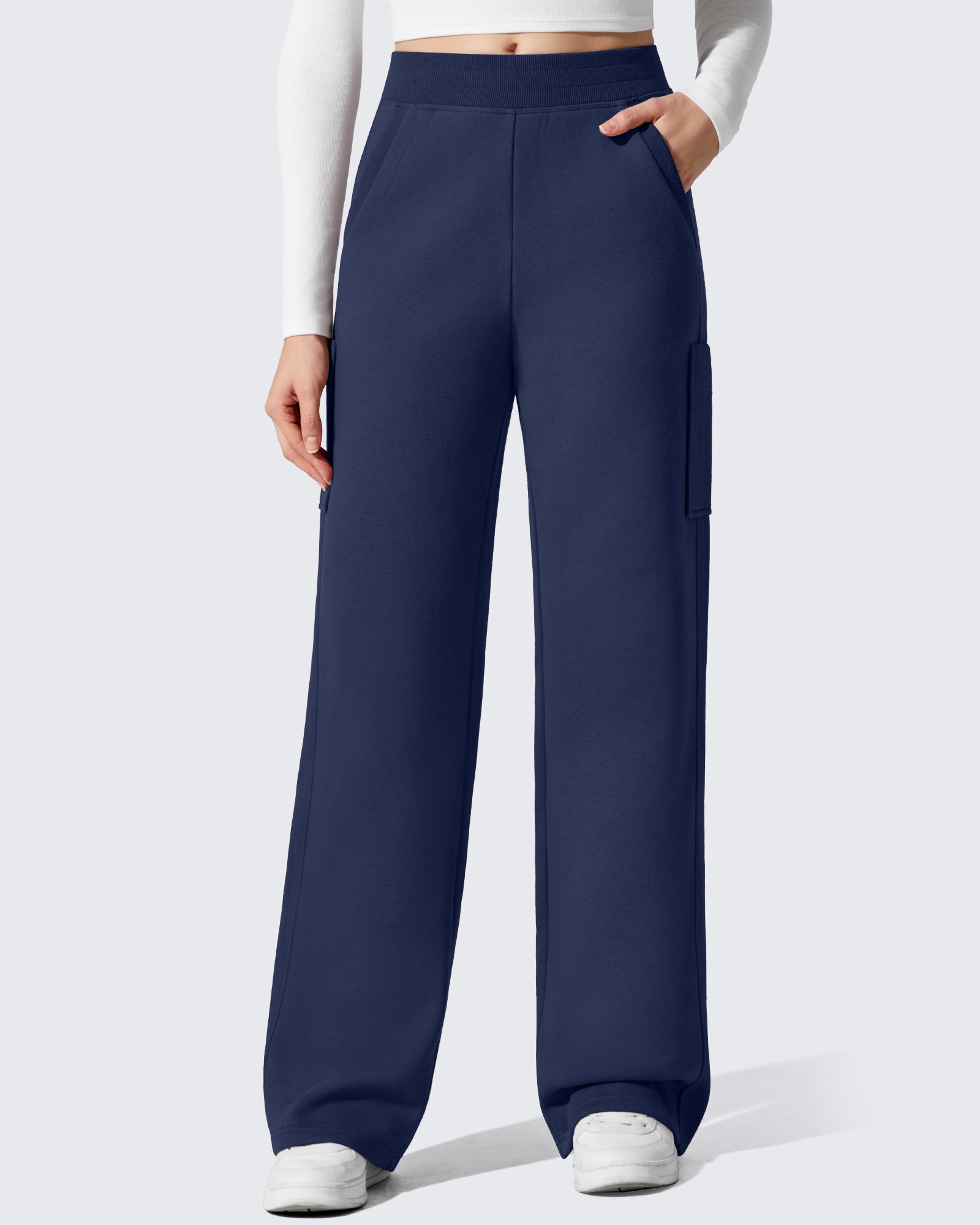 G4Free - Flurrylux Cargo Fleece Lined Thermal Wide Leg Trousers -GF25J731AA-S