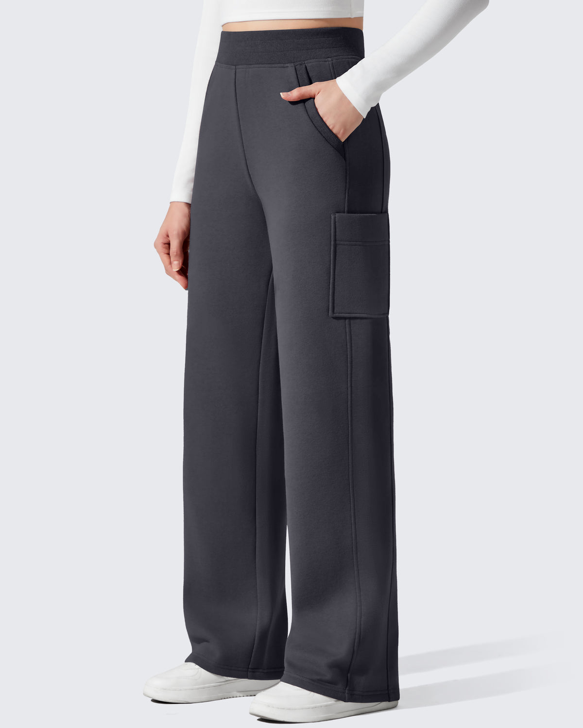 G4Free - Flurrylux Cargo Fleece Lined Thermal Wide Leg Trousers -GF25J731AA-S
